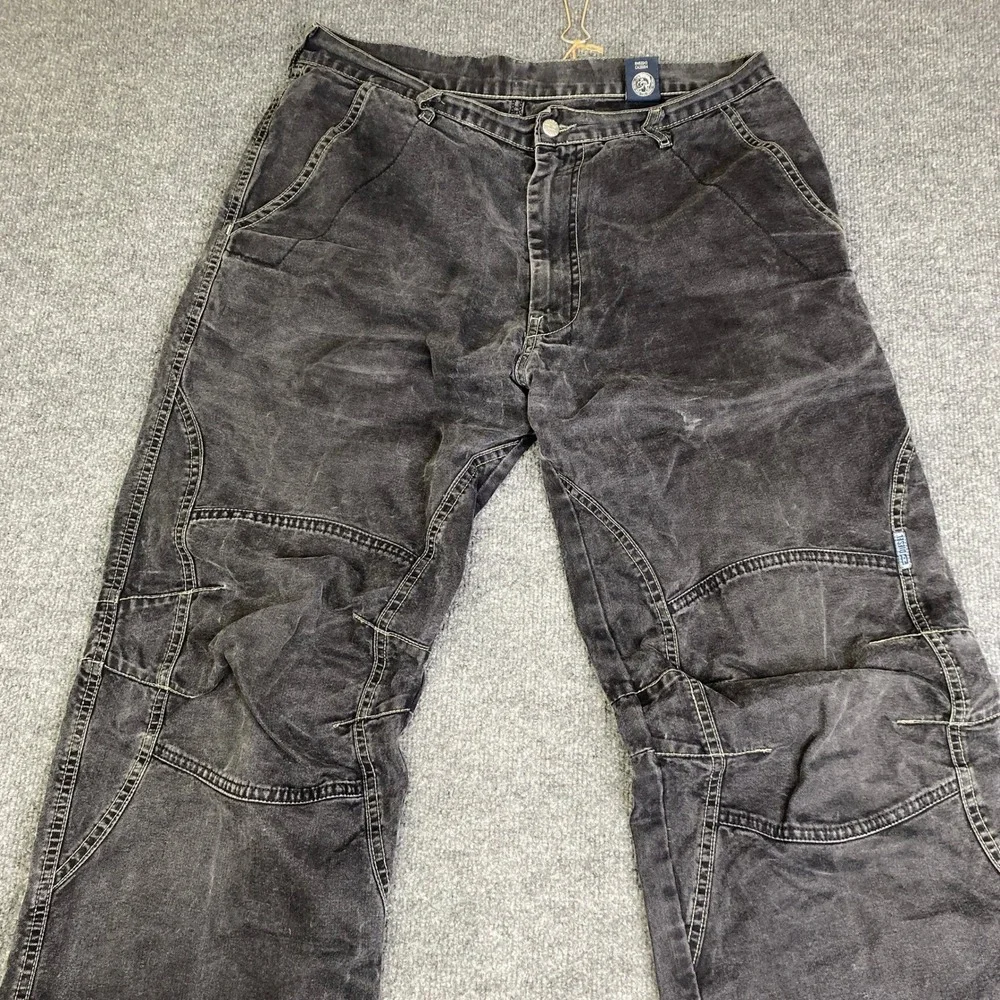 Diesel Italy Mens Pants Faded Black Reinforced Knee Utility Gorp Work Size 34